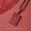 Colgante Natural de Cinabrio Dorado Púrpura con Hebilla de Paz, Calabaza, Buda Maitreya, Guanyin, Gota de Agua, Diseño de Zorro para Hombres y Mujeres