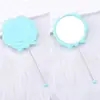 Espejo Pequeño de Flor Rosa Retro Estilo Europeo con Cuentas DIY, Espejo de Maquillaje de Belleza, Espejo de Mango, Espejo Portátil para Retoques de Maquillaje