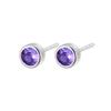 Brincos de prata de lei S925 com zircônia redonda simples, moda popular, um diamante, cor de diamante, temperamento, para furo na orelha, atacado