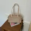 Bolso de axila liso, casual y minimalista, elegante y de gran capacidad, bolso de hombro retro y moderno, bolso tipo almohada de gamuza único y a la moda