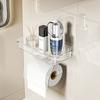 Portarrollos de papel higiénico con ventosa, montado en la pared, sin perforaciones, resistente al agua, para baño