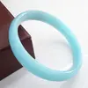Pulseira de imitação de jade, pulseira azul-celeste, pulseira plana, barraca de rios e lagos, pulseira de atacado, pulseira da moda, esmalte de vidro