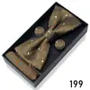 Pajarita para Hombre, Gemelos Jacquard para Boda de Negocios, Set de Tres Piezas con Pañuelo de Bolsillo, Set de Caja de Regalo con Accesorios de Traje de Moda