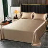 Comercio exterior exportación sábana de seda para cama pieza única sedosa seda de morera funda nórdica de seda helada para camas individuales y dobles 1.2m 1.8m venta al por mayor