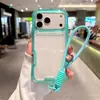 Case de Telefone Transparente Dois em Um 16 para Ip17/18Promax com Alça de Mão e Anti-Queda - Novo Produto Transfronteiriço