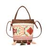 Bolsa cubo con borlas de viento nacional, bolsa de viento antiguo, bolsa de mujer, textura más delgada, bolsa de moda portátil