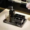 Prateleira de Armazenamento para Bandeja de Banheiro Quarto de Hóspedes Modelo de Banheiro Banheiro Balcão de Hotel Rack de Armazenamento para Cosméticos Suprimentos para Lavar as Mãos e Escovar os Dentes
