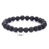 Pulsera de Cuentas de Ojo de Tigre Natural para Hombres y Mujeres Turquesa Blanca Malaquita Piedra Volcánica Piedra Esmerilada Pulsera para Parejas