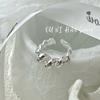 Onihan S925 Sterling Silver Wide Edition Anel de moda geométrica Twist Simples High-end All-match Light Luxury Trendy Niche Ring
