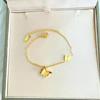 Pulsera Estilo Coreano Tamaño Mariposa Bailando Acero Titanio No Se Desvanece Oro Rosa Femenina Súper Hada Para Todo Estudiante Pulsera de Moda ins