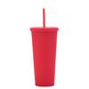 Suministro directo transfronterizo ventosa de plástico de doble capa personalizada simple 24OZ en stock vaso de agua de gran capacidad vaso esmerilado