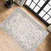 Capacho Persian Striped Estilo Retrô Americano, Tapete de Piso Estilo Étnico Luxo Nórdico, Capacho de Entrada Fácil de Limpar