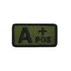 Parche de Tela Bordado Completo Verde Militar Tipo de Sangre Capítulo Militar Fan Táctico Identificación Capítulo Bordado Velcro Doble Cara Accesorios Personalizados