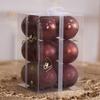 Conjunto de Bolas de Natal da Amazon Pendente 12 Peças Arranjo de Cena de Natal Árvore de Natal 6cm Pendente de Bola Suspensa