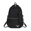 Mochila Escolar Color Block para Estudiantes de Secundaria y Preparatoria, Mochila Trendy de Gran Capacidad para Hombres, Mochila Casual de Tela Oxford, Moda Urbana