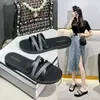 Gaomeilun Wooohu Nuevas Sandalias de Verano para Mujer con Diamantes Brillantes Moda Playa Antideslizantes de Una Sola Tira