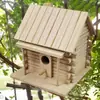 Nido de Pájaro de Madera para Exteriores, Nido de Cría de Loro, Nido Especial para Pájaros en Bosques Exteriores, Casa de Pájaros de Madera, Casa Nido de Pájaro