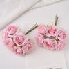 Flor Artificial Mayoreo Gasa Ramo de Rosas DIY Guirnalda Nupcial Material Tocado Boda Caja de Dulces Flor Decorativa Flor Falsa