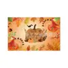 Tela de Fondo para Acción de Gracias Temu Impresión de Alta Definición Pavo Calabaza Hoja de Arce Serie de Telas de Fondo para Decoración de Festival