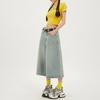 YC & 2 Cores Retro Americano Cintura Alta Soltos Perna Larga Calças Joker Calças Capri Shorts Jeans Reto Feminino Primavera e Verão
