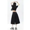 Jeans Rectos de Tiro Alto Estilo Retro Americano con Caída para Mujer, Nuevo Estilo de Verano, Corte Holgado, Pantalones Acampanados Versátiles para Figuras Pequeñas
