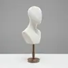 Suporte de Exibição de Cabeça de Manequim Feminina para Chapéus, Lenços, Espuma, Fixável com Alfinetes, Vitrine, Acessórios, Fotografia, Cabeça com Base