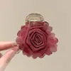 Pinza para el Pelo de Flor para Cabello Grueso en la Parte Trasera de la Cabeza, Pinza para el Pelo de Lazo Linda y Sencilla, Tamaño Grande para Mujeres, Popular Pinza de Tiburón de Acrílico