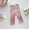 Meninas listradas leggings 0-5 anos de idade outono coréia do sul desgaste infantil menina bonito calças casuais calças infantis ak362