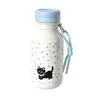 Botella de agua aislada elegante y atractiva para mujer, con pajilla, hecha de acero inoxidable, con un diseño minimalista y único, y un lindo patrón de dibujos animados, perfecta para estudiantes y fácil de transportar