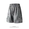 Shorts de Playa de Verano Finos Estilo Americano para Hombre, Talla Grande, Holgados Casuales de Cinco Puntos, Pantalones Deportivos de Seda de Hielo