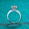 Anillo de Moissanita de Moda para Mujer Plata de Ley 925 Joyería Versátil Estilo Ins al por Mayor