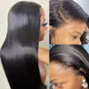 2025 Peruca Europeia e Americana de renda cabelo longo liso 13*4 renda frontal touca de fibra química perucas de cabelo artificial para senhoras em estoque