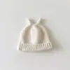 Chapéu de Bebê Coreano Qiunan Outono/Inverno Novo Estilo Ins Fofo Antena Cor Sólida Chapéu de Tricô Chapéu de Lã para Bebê Atacado