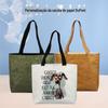 Saco de Papel Dupont Bolsa de Lona de Ombro Único Logotipo Personalizado Zíper Personalizado Lavável Bolsa Tote de Papel Kraft Impressão Personalizada