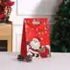 Sacola de presente de papel Sacola de presente de Natal Sacola de papel Kraft com aba e fecho adesivo Bolsa com laço Bolsa de mão atacado