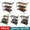 Carrito de Comedor Comercial KTV de Hotel de Tres Niveles de Acero Inoxidable y Vidrio Carrito para Bebidas Carrito de Entrega de Comida para Salones Privados de Restaurante Carrito de Mano para Pasteles