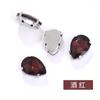 Pedras de Strass com Garras Gota d'Água e Base Pontiaguda, Base White K Não Desbota, Acessórios para Vestido de Noiva DIY, Enfeites, Materiais, Pedras de Strass com Garras Costuráveis à Mão