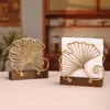 Porta Servilletas de Hierro Forjado Hoja de Ginkgo Grueso de Lujo Ligero, Portaservilletas Duradero para Mesa de Comedor de Hotel, Decoración de Estante de Almacenamiento