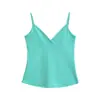 Camisola ajustable con cuello en V para mujer, diseño de verano, corte ajustado, espalda hermosa, top de punto estilo americano hot girl