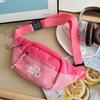 Riñonera fresca estilo coreano para hombres y niñas, con letras de estilo extranjero, moda de color contrastante, bolsa de mensajero para niños, bolsa nueva de comercio exterior para niños