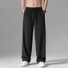 Pantalones Largos Casuales de Verano 2025 para Hombre Drappers Seda de Hielo Rectos Secado Rápido Talla Extra Holgados Combinan con Todo Delgados Pierna Ancha