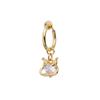 Nicho Doce Estilo Legal Piercing de Umbigo Sem Piercing Elegante Cyber Celebridade Leve Luxo Avançado Senso Simples Moda Personalidade Primavera Clipe de Orelha