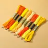 Hilo Floral Mixto de 8 Colores Hilo para Punto de Cruz Hilo de Algodón Hilo de Seda Materiales DIY Hechos a Mano Hilo para Envolver Pasadores Hilo de Bordado