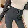 Pantalones Casuales 2026 para Mujer, Adecuados para Usar Afuera, Nuevo Estilo Primavera y Otoño, Versión Coreana, Pantalones Largos, Cintura Alta Elástica, Pantalones Acampanados Adelgazantes para Estudiantes