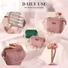 Bolsa Cosmética de Terciopelo, Gran Capacidad, Doble Capa, Neceser Portátil de Viaje, Bolsa de Almacenamiento Acolchada, Personalización Transfronteriza