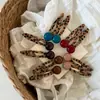 Pasador de Acetato Coreano con Estampado de Leopardo Colorido Moda Lindo Pinza para Flequillo Pinza Lateral Accesorio para el Cabello Infantil Pasador para Niñas