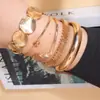 Pulsera y brazalete de lujo ligero de alta gama transfronterizos, accesorios de mano abiertos de moda para mezclar y combinar, accesorios apilables, pulseras y joyas de mano para mujer