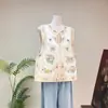 Colete Zhi Li Novo Estilo Chinês Bordado Pesado Fênix 2026 Verão Novo Jaqueta Sem Mangas Gola Redonda para Mulheres