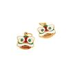 Guochao Sha Campana de Tigre Dorado Accesorios Tejidos Joyería Pulsera Accesorios Chapado en Cobre Dorado Esmalte Cuentas de Cubo Cuentas