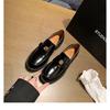 Zapatos de Piel para Mujer Studiolee 2023 Aumentadores de Altura Forro de Piel de Conejo Mocasines Tacón Bajo Suela Gruesa Tacón Grueso